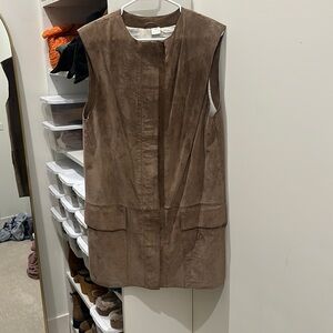 H&M suede zip dress